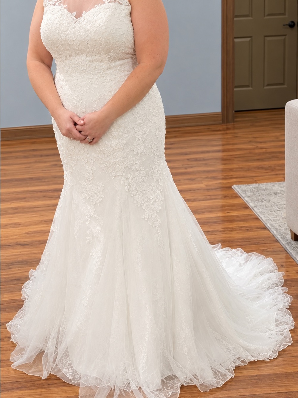 NEW Ivory Lace Ella Rosa wedding gown sz 20 (fits like 14)
